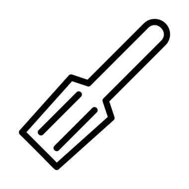 spatula düz simgesi, vektör, illüstrasyon