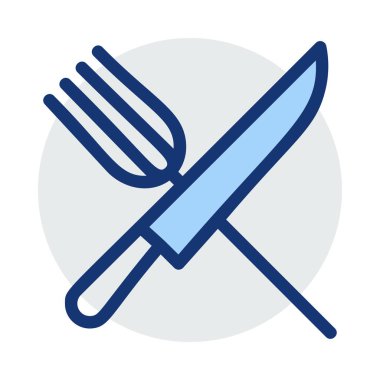 çatal ve bıçak web simgesi, vektör