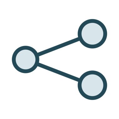 Web bağlantı renk simgesi. Vektör çizim