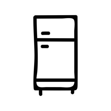 Mutfak dolabı simgesi beyaz arka plan, vektör, illüstrasyon izole