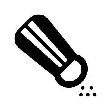 tuz shaker düz simgesi, vektör, illüstrasyon