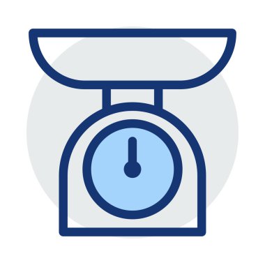 Mutfak terazi düz simgesi, vektör, illüstrasyon