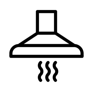 Mutfak hood düz simgesi, vektör, illüstrasyon