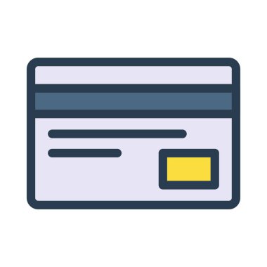 Kredi kartı simgesi, vektör illüstrasyonu 