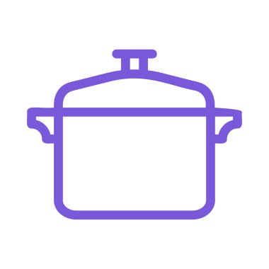 Tencere düz simgesi, vektör, illüstrasyon