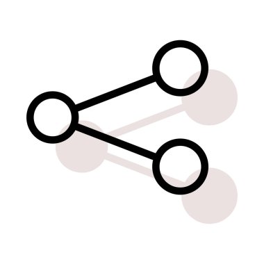 Web bağlantı renk simgesi. Vektör çizim