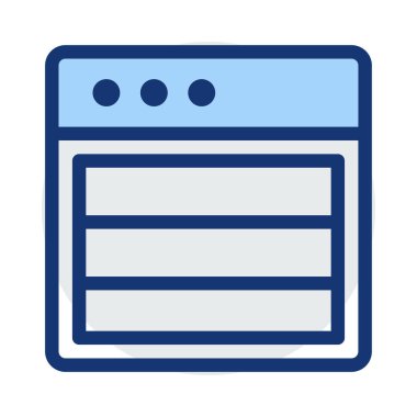 Fırın düz simgesi, vektör, illüstrasyon