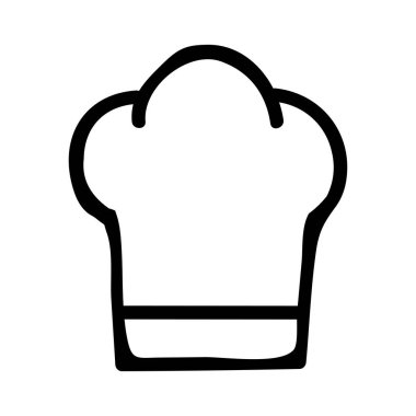 Chef şapka düz simgesi, vektör, illüstrasyon