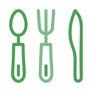 çatal bıçak ve kaşık düz kutsal kişilerin resmi, vektör, illüstrasyon