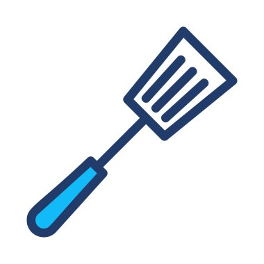 spatula düz simgesi, vektör, illüstrasyon