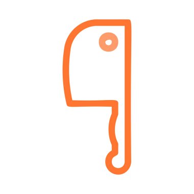 Mutfak balta düz simgesi, vektör, illüstrasyon