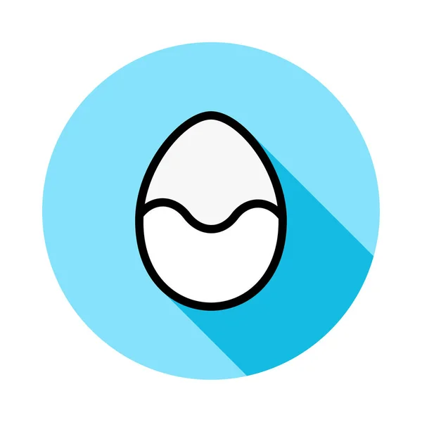 Yumurta Düz Simgesi Vektör Illüstrasyon — Stok Vektör
