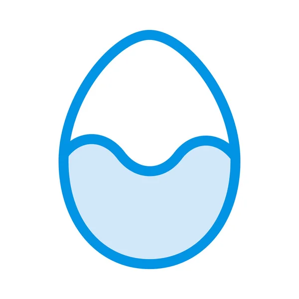 Yumurta Düz Simgesi Vektör Illüstrasyon — Stok Vektör