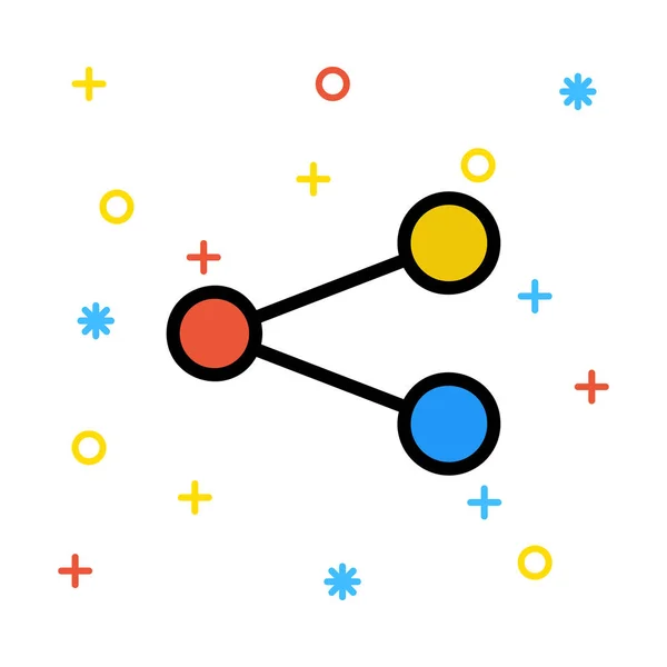 Εικονίδιο Χρώμα Σύνδεση Web Εικονογράφηση Διάνυσμα — Διανυσματικό Αρχείο