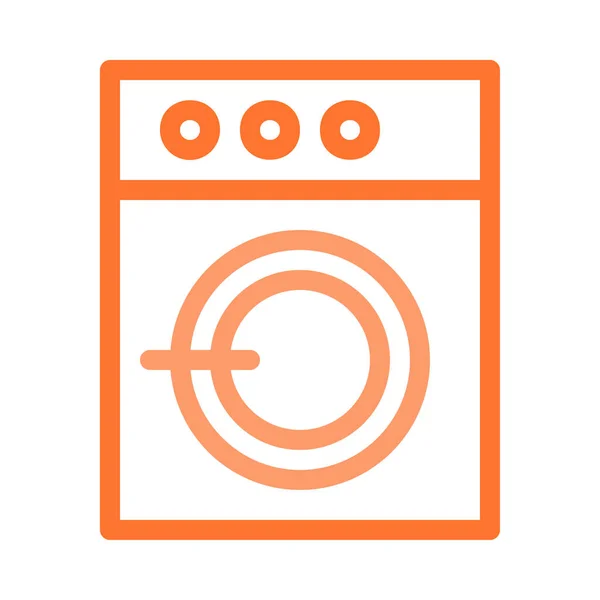 Platte Machine Symbool Vector Illustratie Wassen — Stockvector