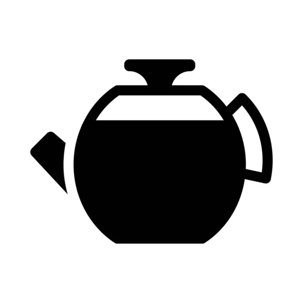 Teapot Flat Icon Vector Illustration — Stock Vector