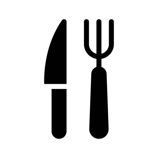 Fork Knife Web Icon Vector — Stock Vector
