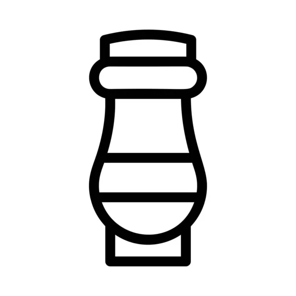 Peppar Shaker Ikonen Isolerad Vit Bakgrund Vektor Illustration — Stock vektor