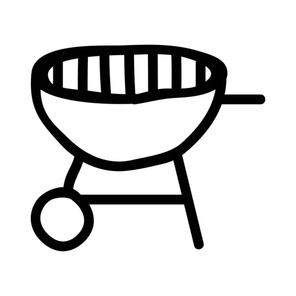 Barbecue Grill Flat Ikonen Vektor Illustration — Stock vektor