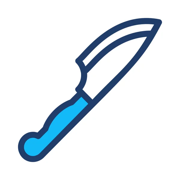 Cuchillo Icono Plano Vector Ilustración — Archivo Imágenes Vectoriales