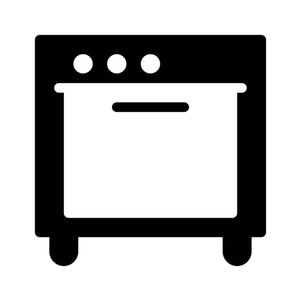 Backofen Flaches Symbol Vektor Illustration — Stockvektor