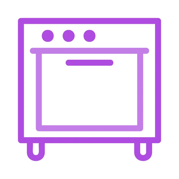 Oven Flat Icon Vector Illustration — Stock Vector