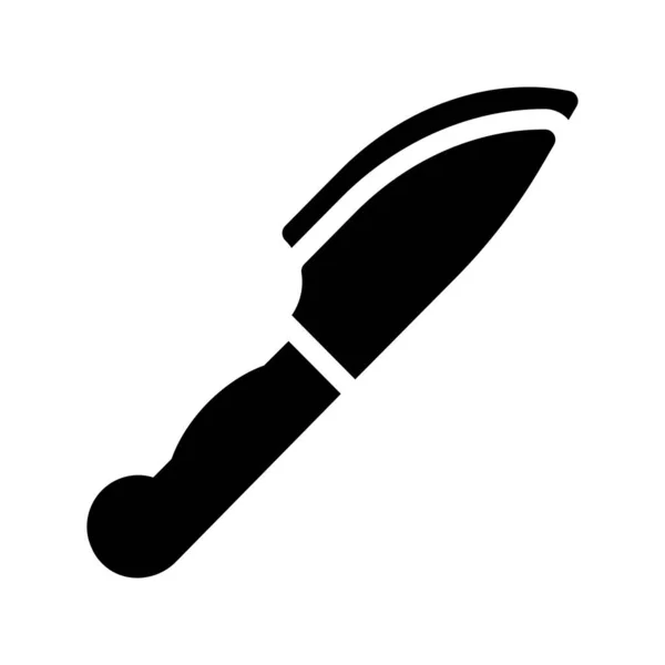 Cuchillo Icono Plano Vector Ilustración — Vector de stock