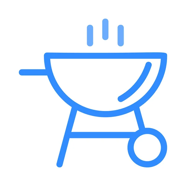 Grill Flaches Symbol Vektor Illustration — Stockvektor