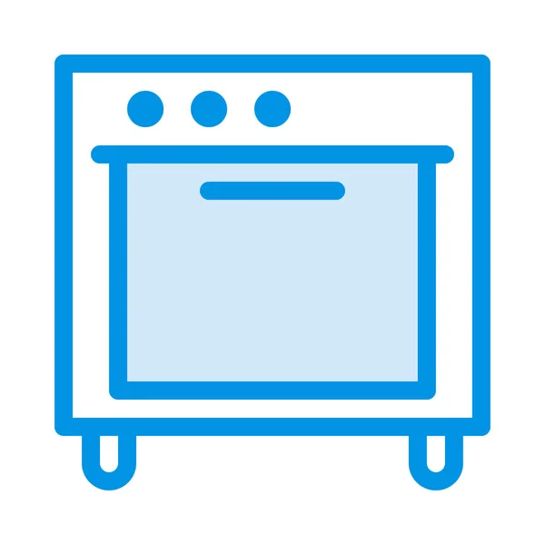 Backofen Flaches Symbol Vektor Illustration — Stockvektor