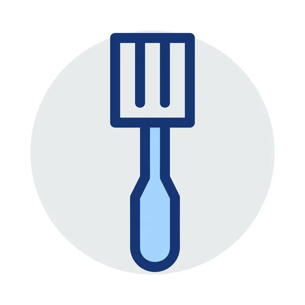 Spatula Flat Icon Vector Illustration — Stock Vector