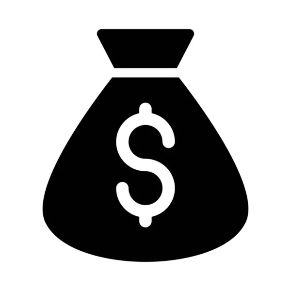 Dollar Sac Icône Vectoriel Illustration — Image vectorielle