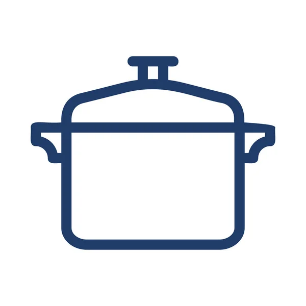 Saucepan Flat Icon Vector Illustration — Stock Vector