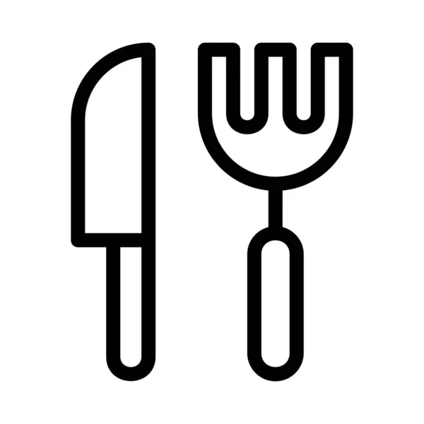 Cutlery Icon Vector Web Icon — Stock Vector