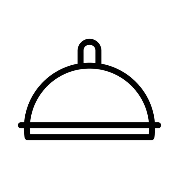 Restaurante Que Sirve Plato Plano Icono Vector Ilustración — Archivo Imágenes Vectoriales