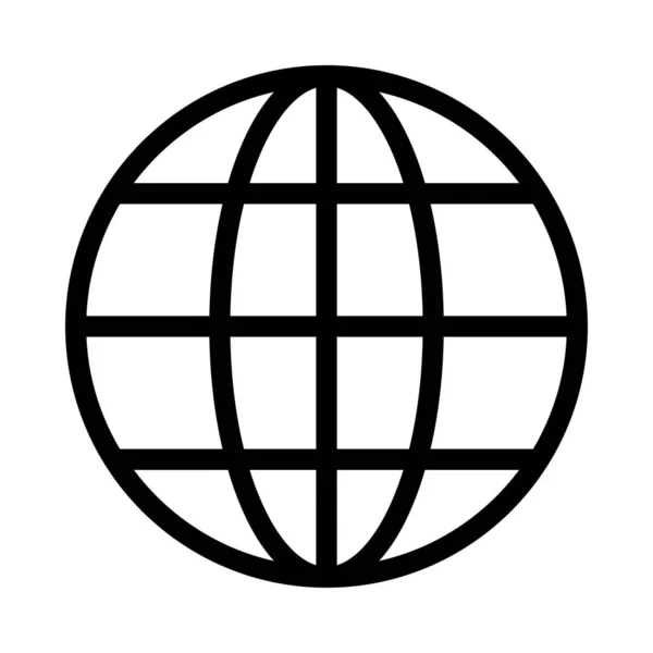 Ilustracja Wektorowa Świata Glob Ikona Ikona Piktogram — Wektor stockowy
