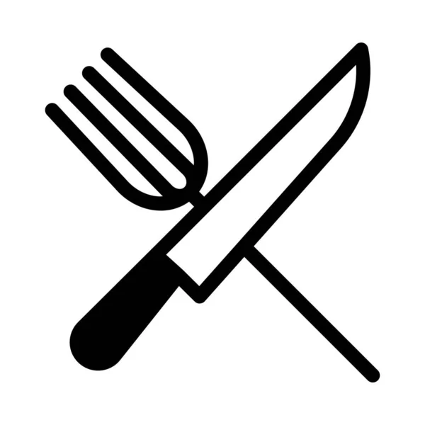 Tenedor Cuchillo Icono Web Vector — Archivo Imágenes Vectoriales