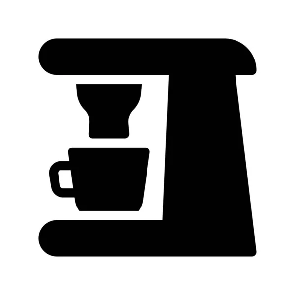 Kaffeemaschine Flaches Symbol Vektor Illustration — Stockvektor