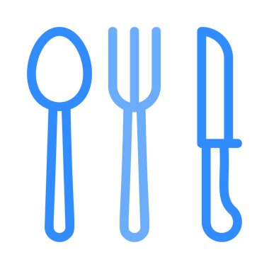 çatal bıçak ve kaşık düz kutsal kişilerin resmi, vektör, illüstrasyon