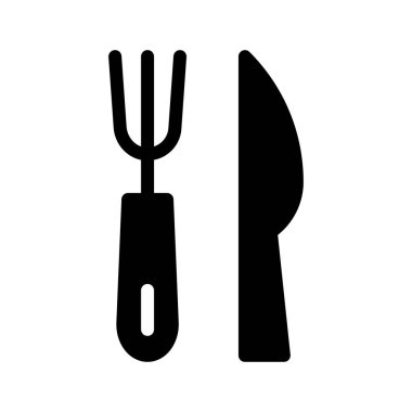 çatal ve bıçak web simgesi, vektör