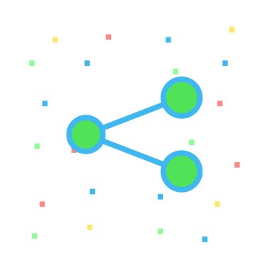 Web bağlantı vektör renk simgesi