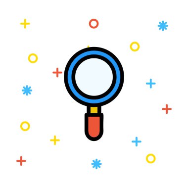 Web bağlantı renk simgesi. Vektör çizim