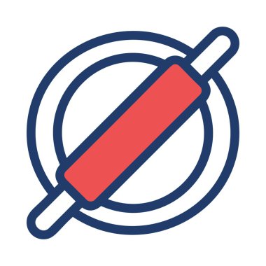 düz oklava ve kesme tahtası kutsal kişilerin resmi, vektör, illüstrasyon