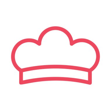 Chef şapka düz simgesi, vektör, illüstrasyon