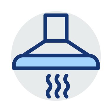 Mutfak hood düz simgesi, vektör, illüstrasyon