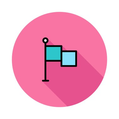 Web bağlantı renk simgesi. Vektör çizim