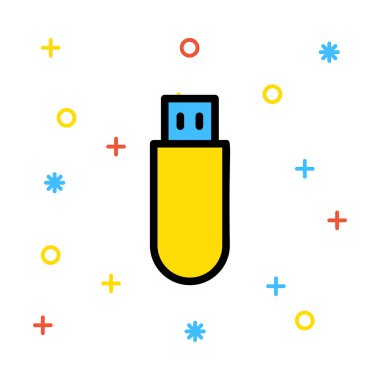 Web bağlantı renk simgesi. Vektör çizim