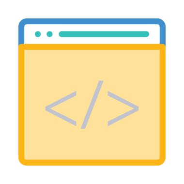 Mavi web renk tasarım simgesi geliştirme için 