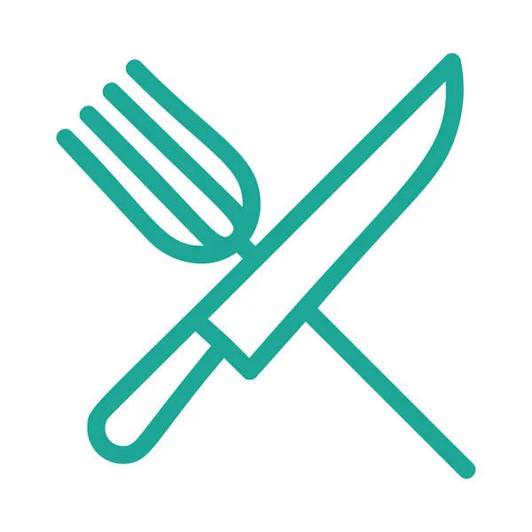 Tenedor Cuchillo Icono Web Vector — Vector de stock