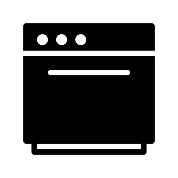 Oven Vlakke Icon Vector Illustratie — Stockvector