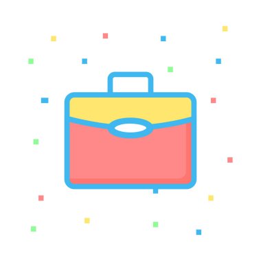 çanta simgesi vektör illüstrasyonu 